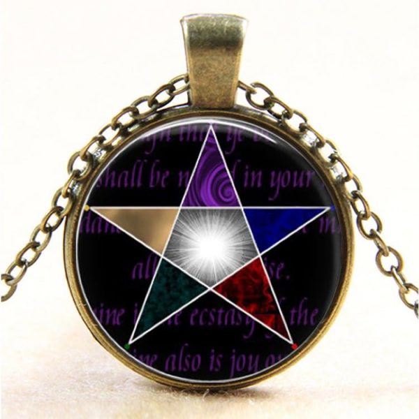 Necklace Pentacle Pendant Wiccan Astrology Choker