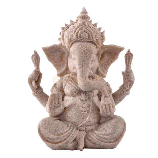 Hand-Carved-Sandstone-Seated-Ganesh-Buddha-Deity-Elephant-Hindu-Statue-Decor-1