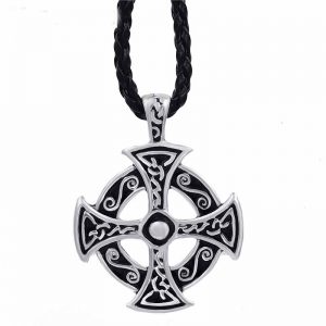 celtic cross pewter pendant