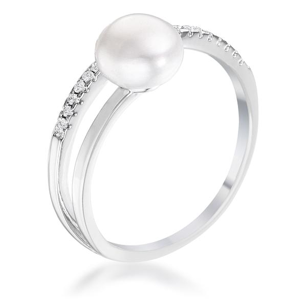 June Pearl birthstone ring