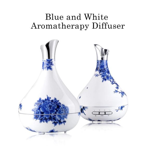 Blue and white aromatherapy diffuser